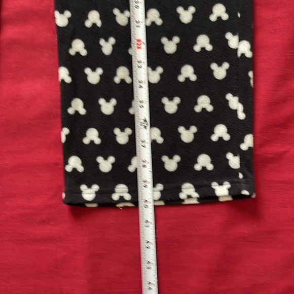 Disney Sz XL Black PJ Pants with White Mickey Silhouette Design - Picture 8 of 9